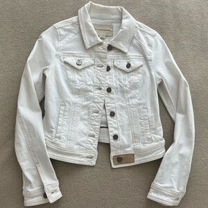 Anthropologie Pilcro White Denim Jean Jacket